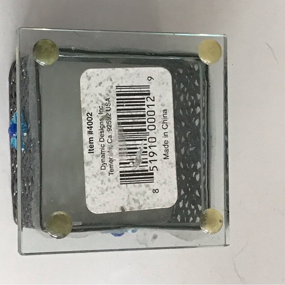 Ornate Filigree Metal Silver Tone/Rhinestones & Glass Small Trinket Jewelry Box - Picture 10 of 15